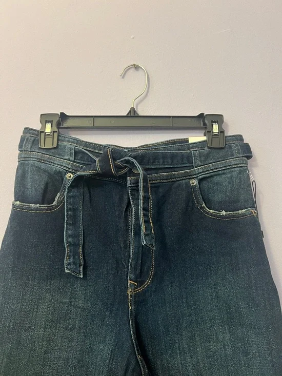 EXPRESS 🔥 High-Rise Wide Leg Jeans in Dark Blue Wash - Picture 4 of 5